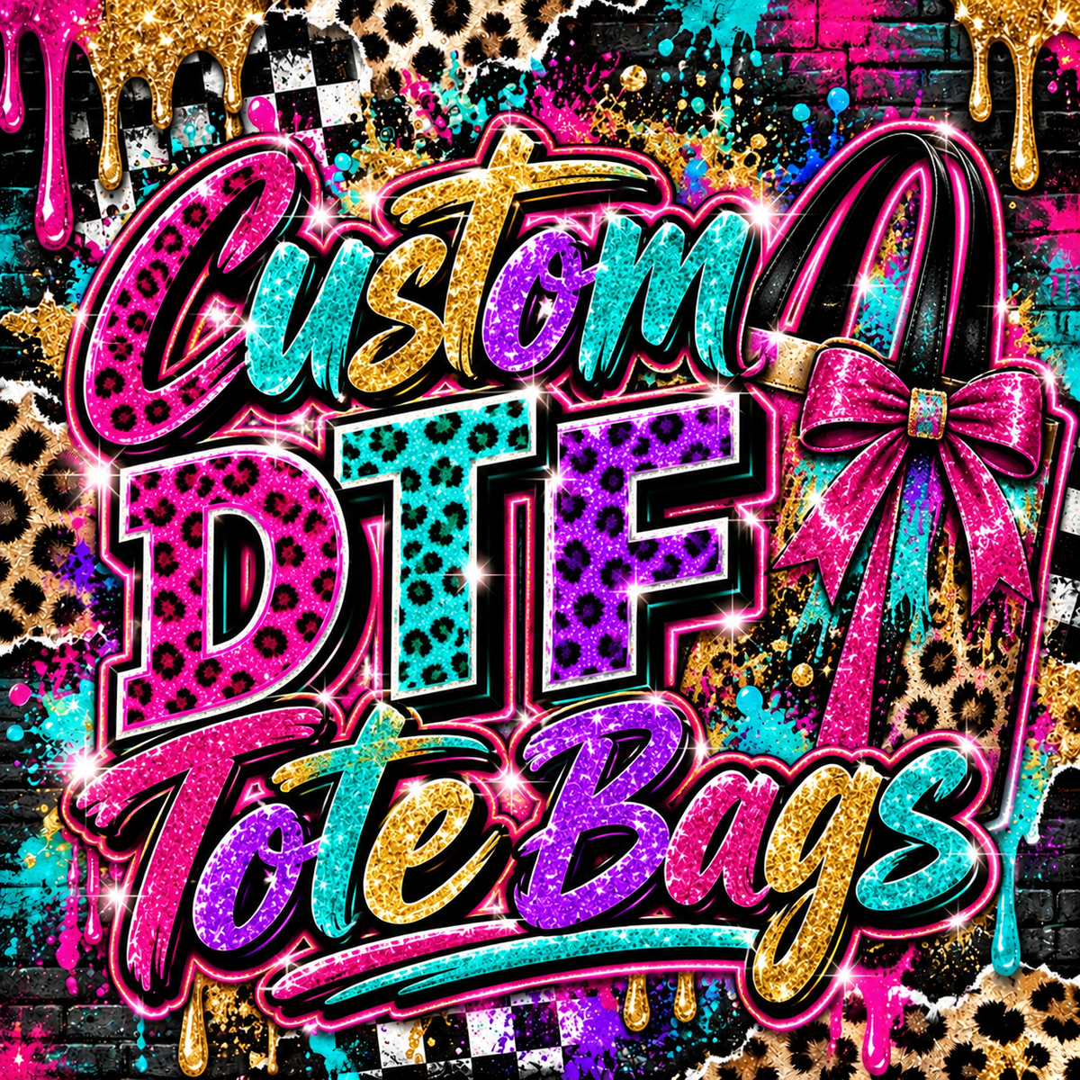 Custom DTF Tote Bags