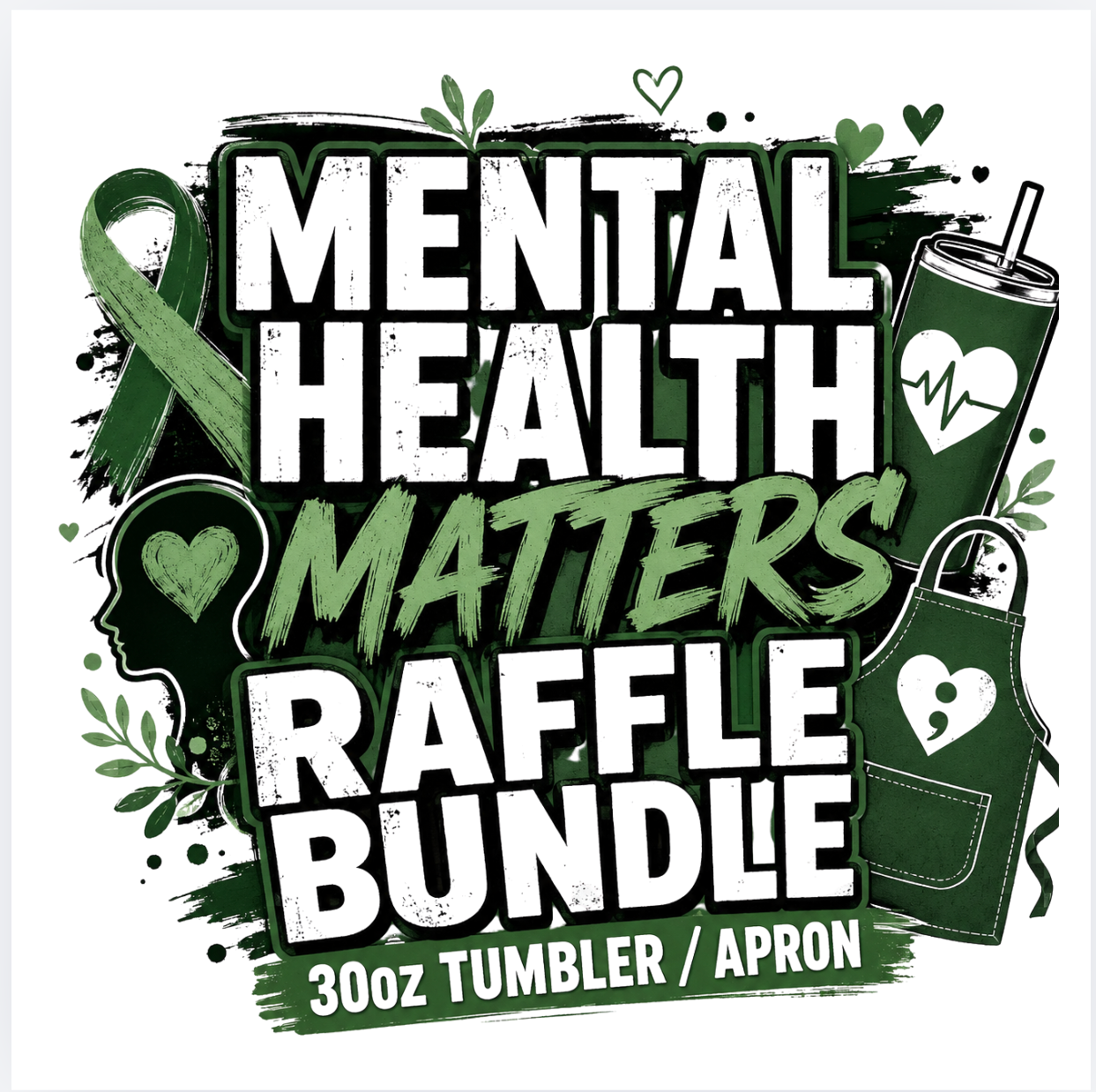Mental Health Bundle 30oz Tumbler/Apron