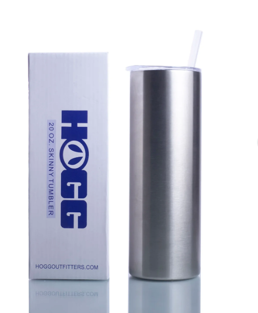 20oz Straight Skinny Tumbler w/Sliding Lid & Straw