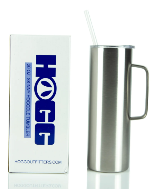 20oz Handle Straight Skinny Tumbler w/Sliding Lid & Straw